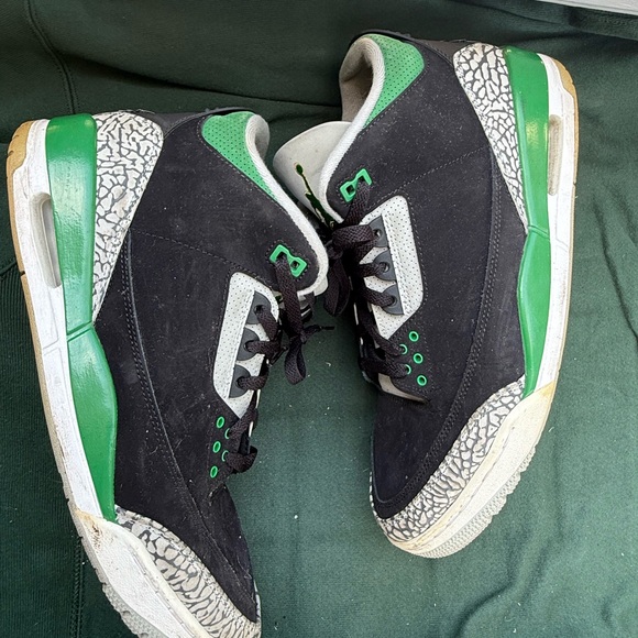 Jordan 3 Pine Green (Sz 13 ) Nike - Picture 8 of 9